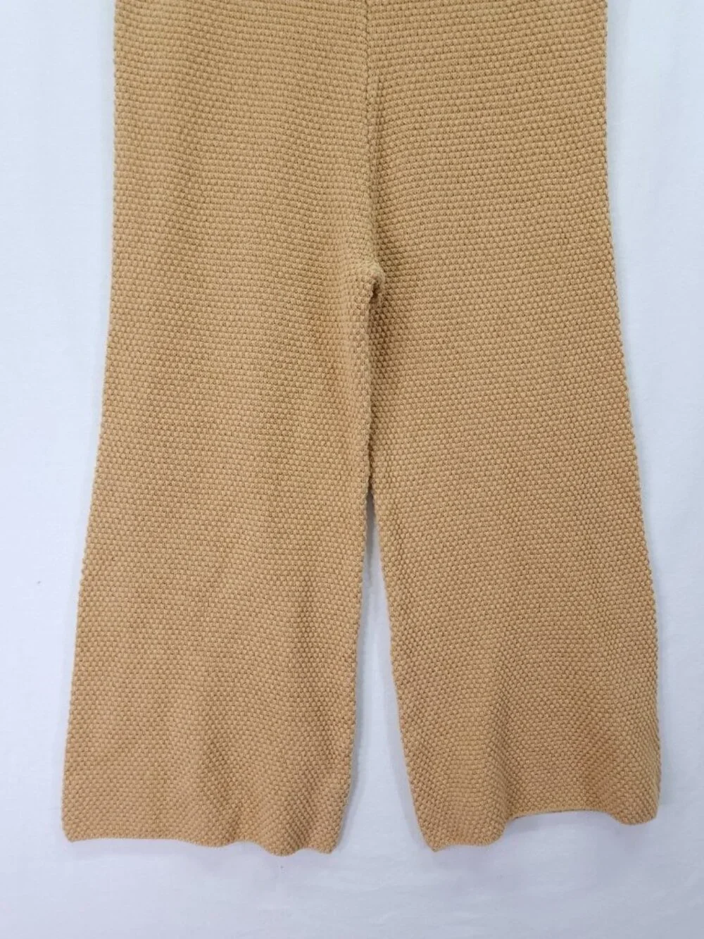 Free People Beach Chunky Knit Pants Womens Medium Crop Wide Leg Cozy Casual